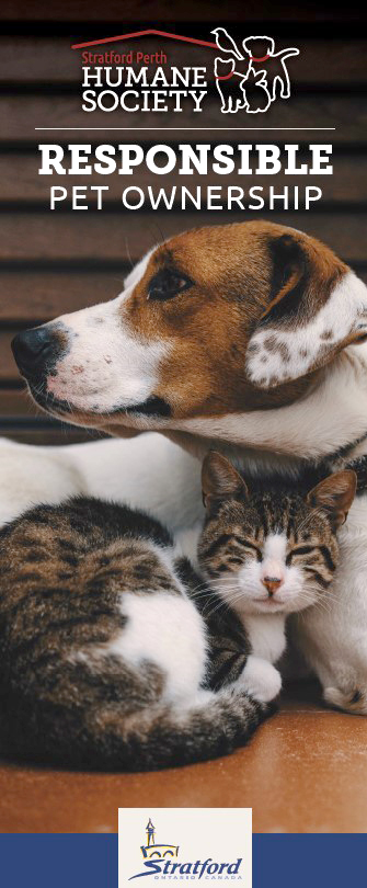 Responsible Pet Ownership brochure cover with image of cat and dog